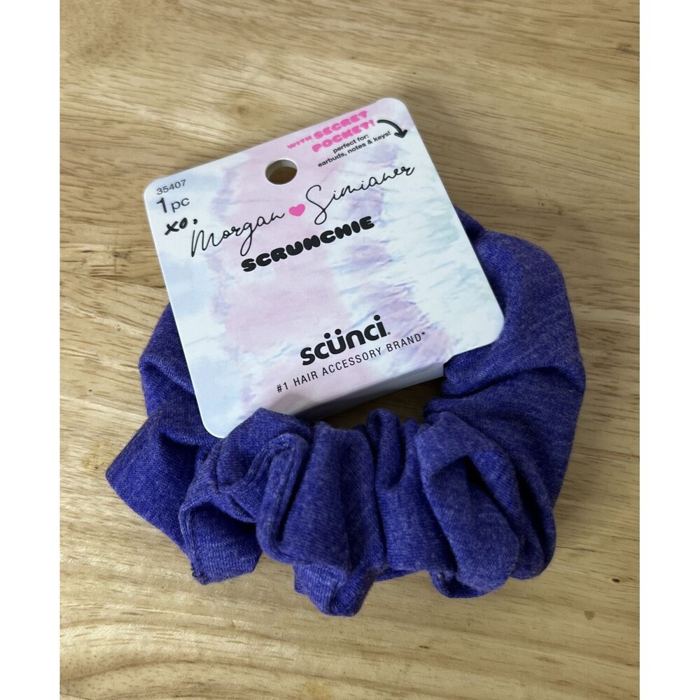 1 pcs Scunci XO,Morgan Simianer  Secret Pocket Scrunchie